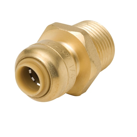 Sharkbite SharkBite 1/4 in. Push X 1/2 in. D MPT Brass Connector U110LFA
